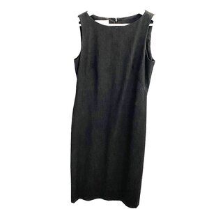 Studio by London Times Sheath Dress Sz 6 Charcoal Gray Career Classic Business